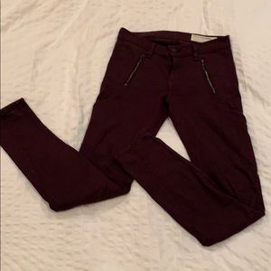 Rag & Bone Burgundy Pants